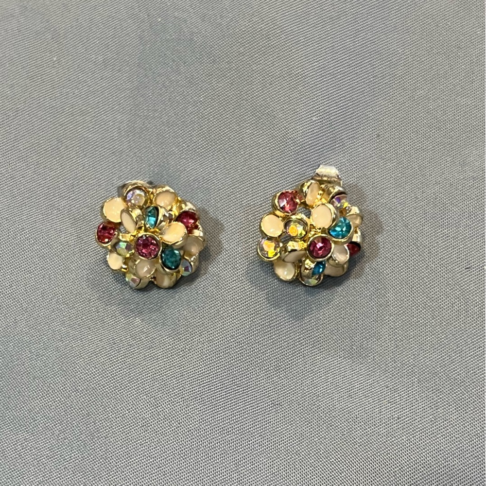 Gold Gem Earrings